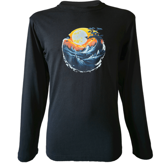 Regular Fit Full Sleeve - Black (Waves)