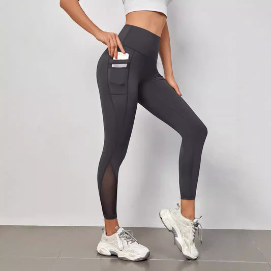 High Waist Grenadine Stitching Yoga Pants